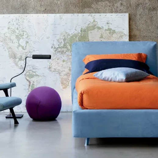 Letto singolo con testiera Kuna di Bontempi Letti Design